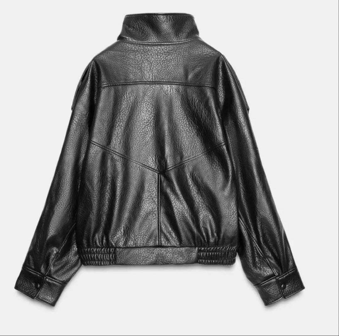 美品ZARA フェイクレザージャケット4391/892/800