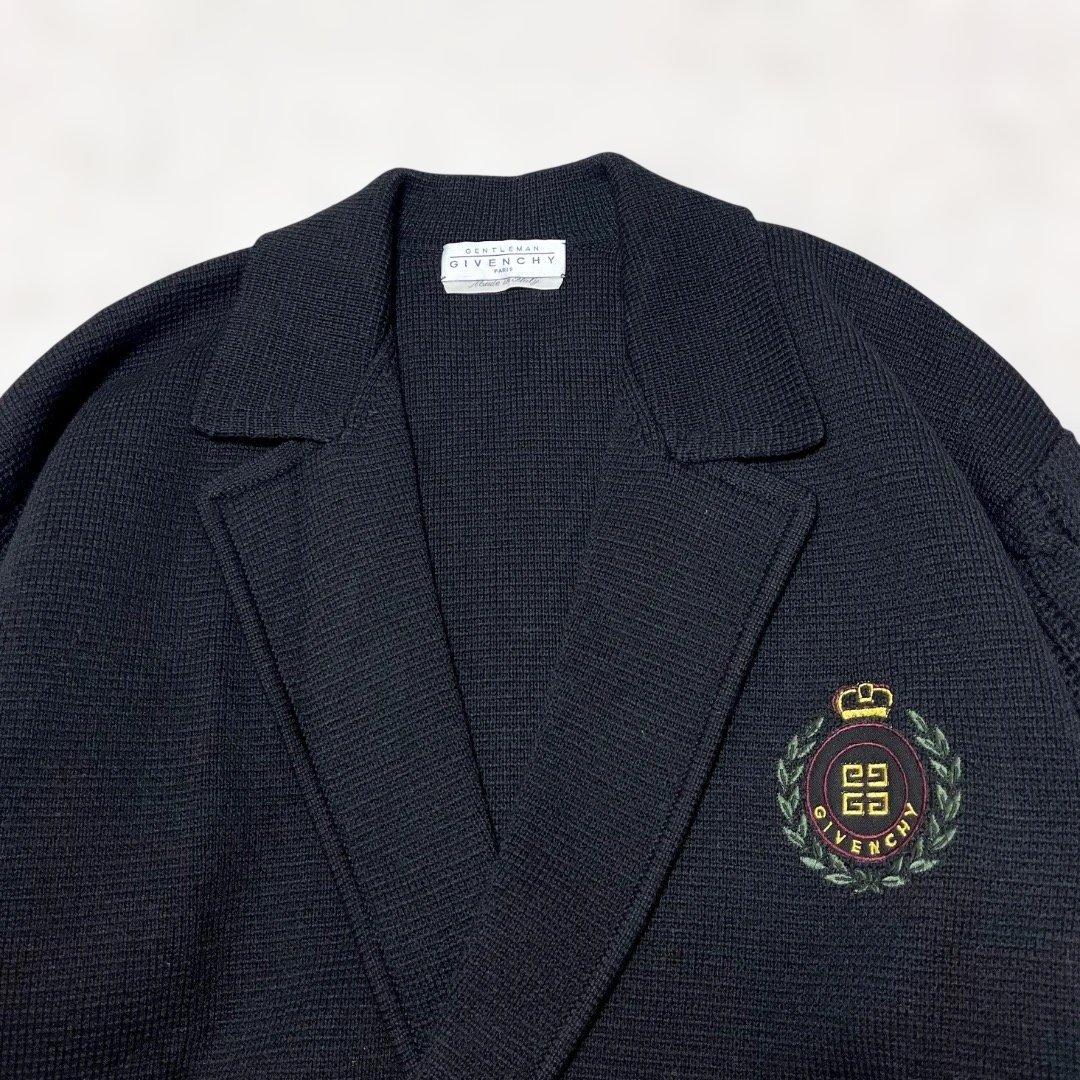 GIVENCHY ヴィンテージ ウール100% ニット ジャケット カーディガン