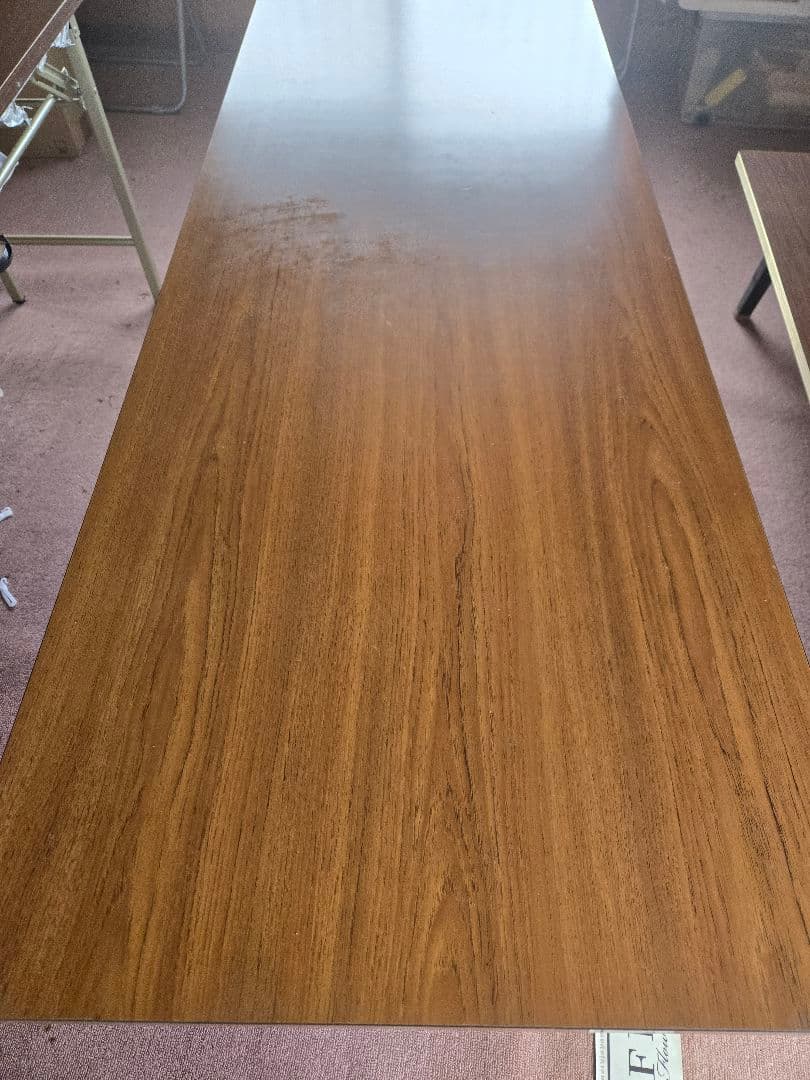 木製 折りたたみ式テーブル 長方形 茶色