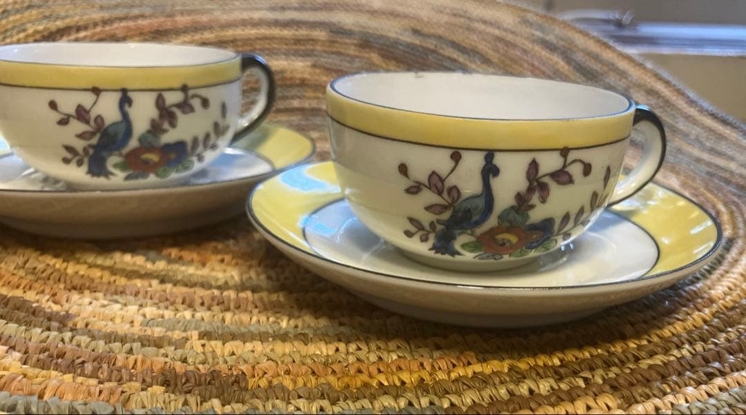 貴重オールドノリタケ　孔雀デザインおままごとセット