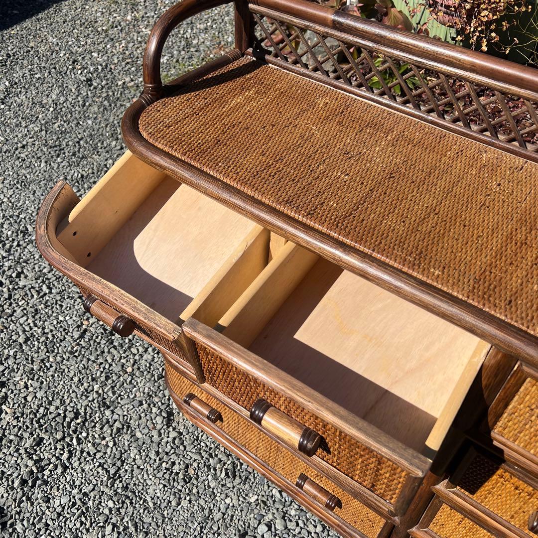 蝶子です。昭和レトロ エスニック アジアン 籐家具 ラタン 古民具 古道具