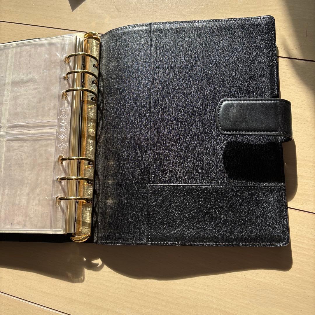 Louis Vuitton ブラック レザー ノート ノマド