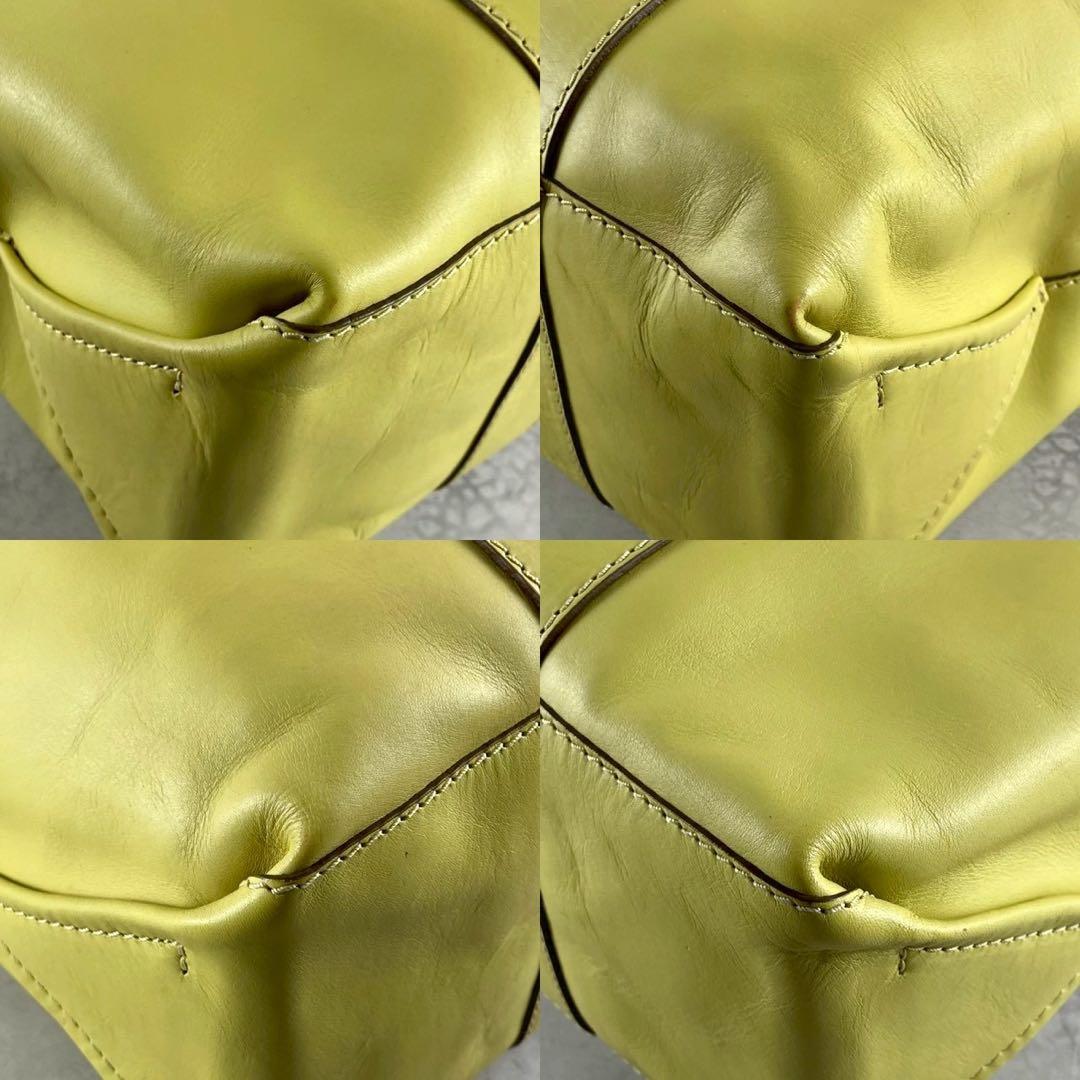 高級　MaxMara マックスマーラ　トートバッグ　C631 イエロー　レザー