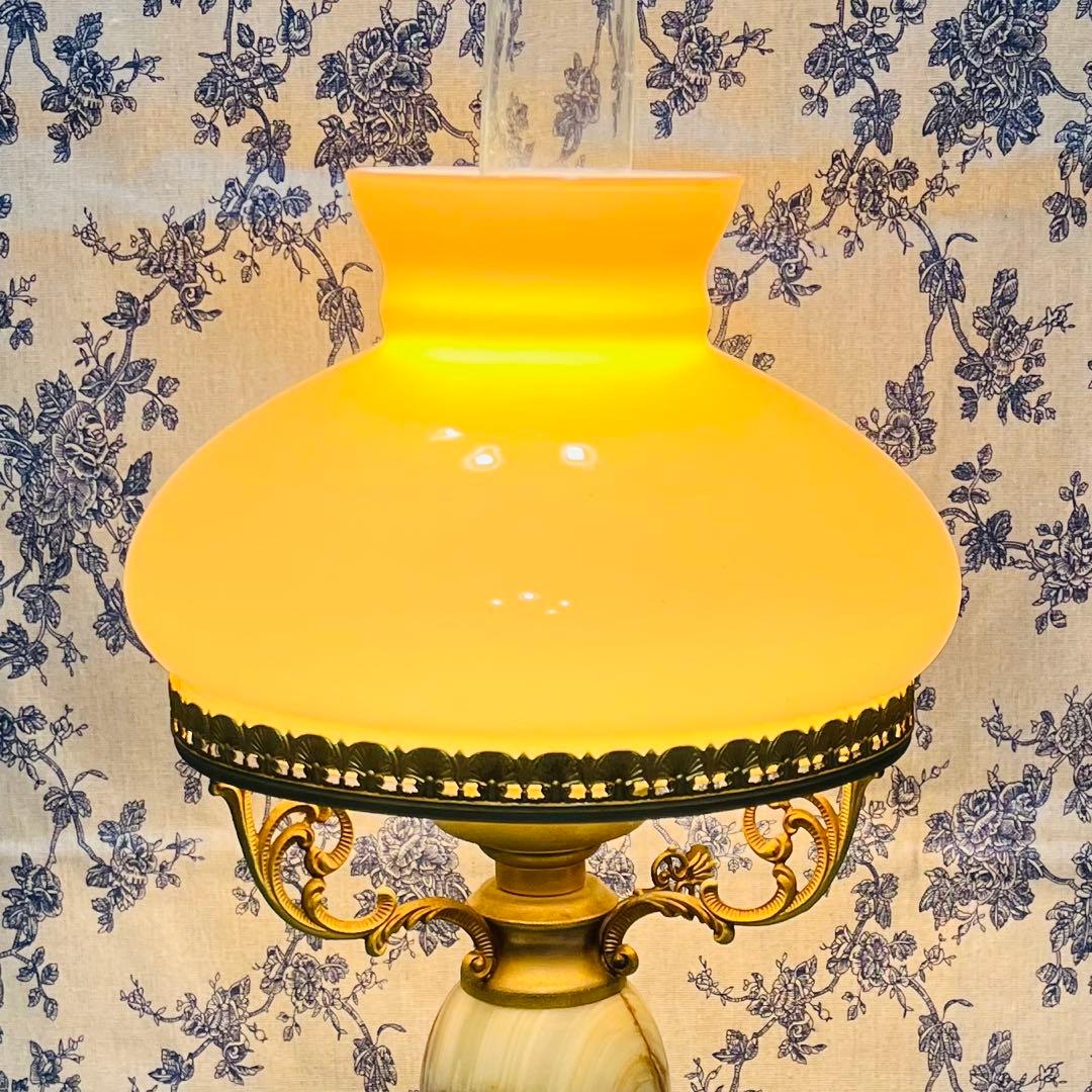 アンティークランプ　大理石真鍮 イタリア製　真鍮ランプ大理石