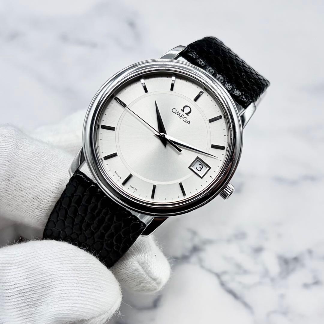 【美麗／OH済】オメガ デ・ヴィル プレステージ デイト 4810.31.01