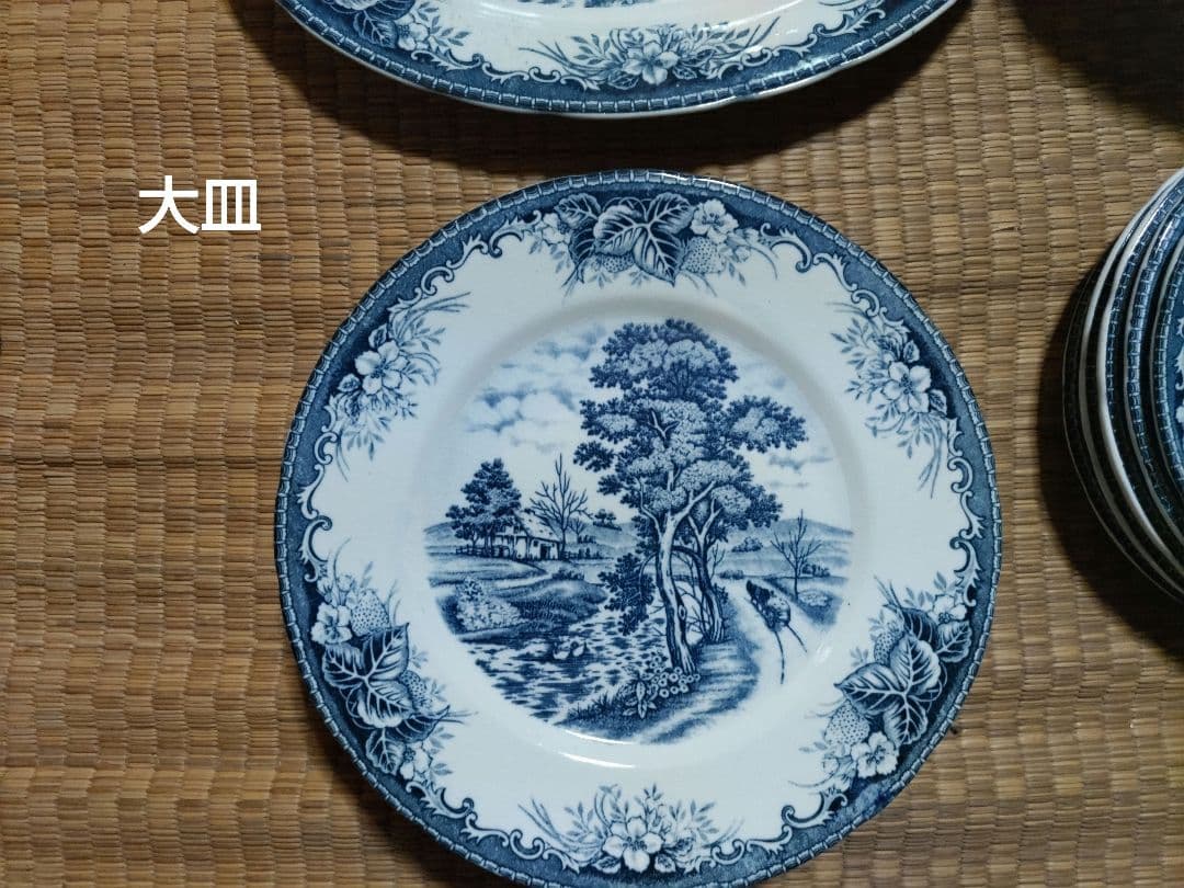 骨董　昭和レトロ　洋風絵皿　お皿各種　２８枚セット品