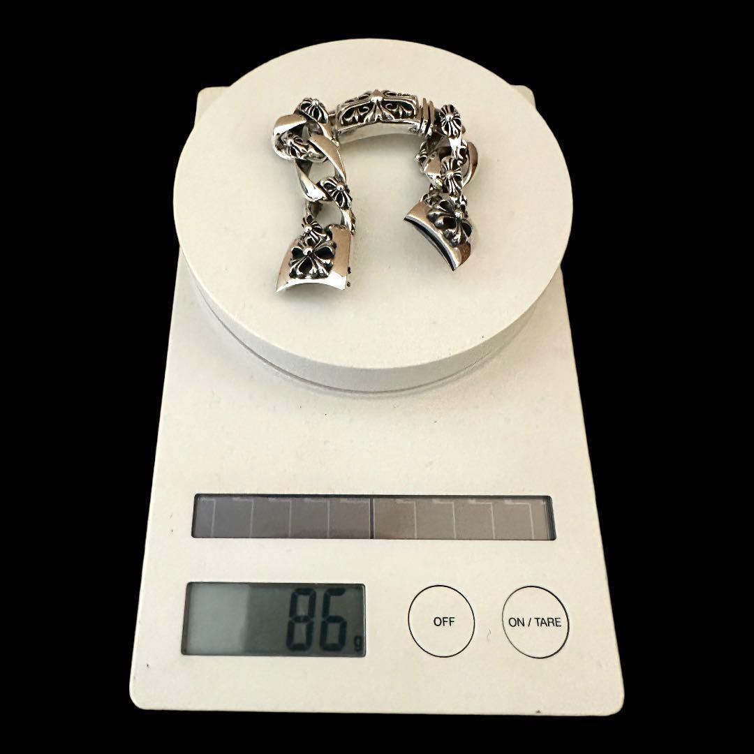 シルバー925 フローラルクロス ウォッチ ブレスレット ファンシー　喜平　新品