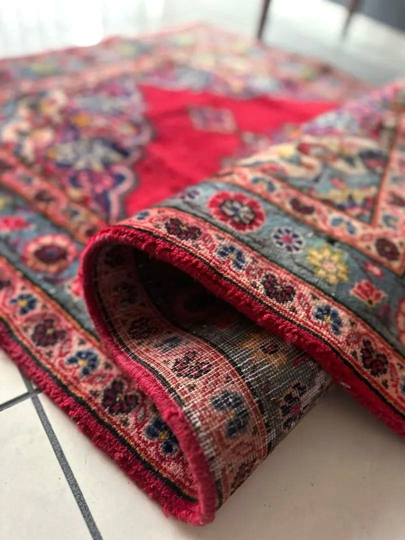 152×99 ヴィンテージラグ　手織ラグ