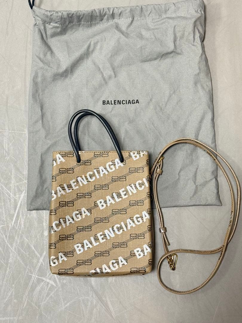 バレンシアガ ラージ ショッピング バッグ レザー ブラック 2way