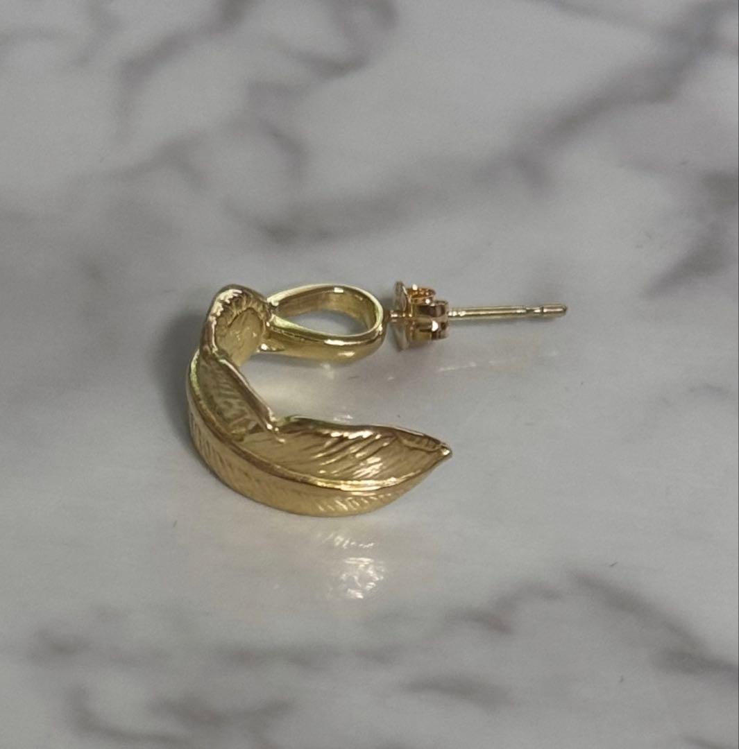 タディアンドキング k18 フェザー ピアス 左耳用 TADY&KING