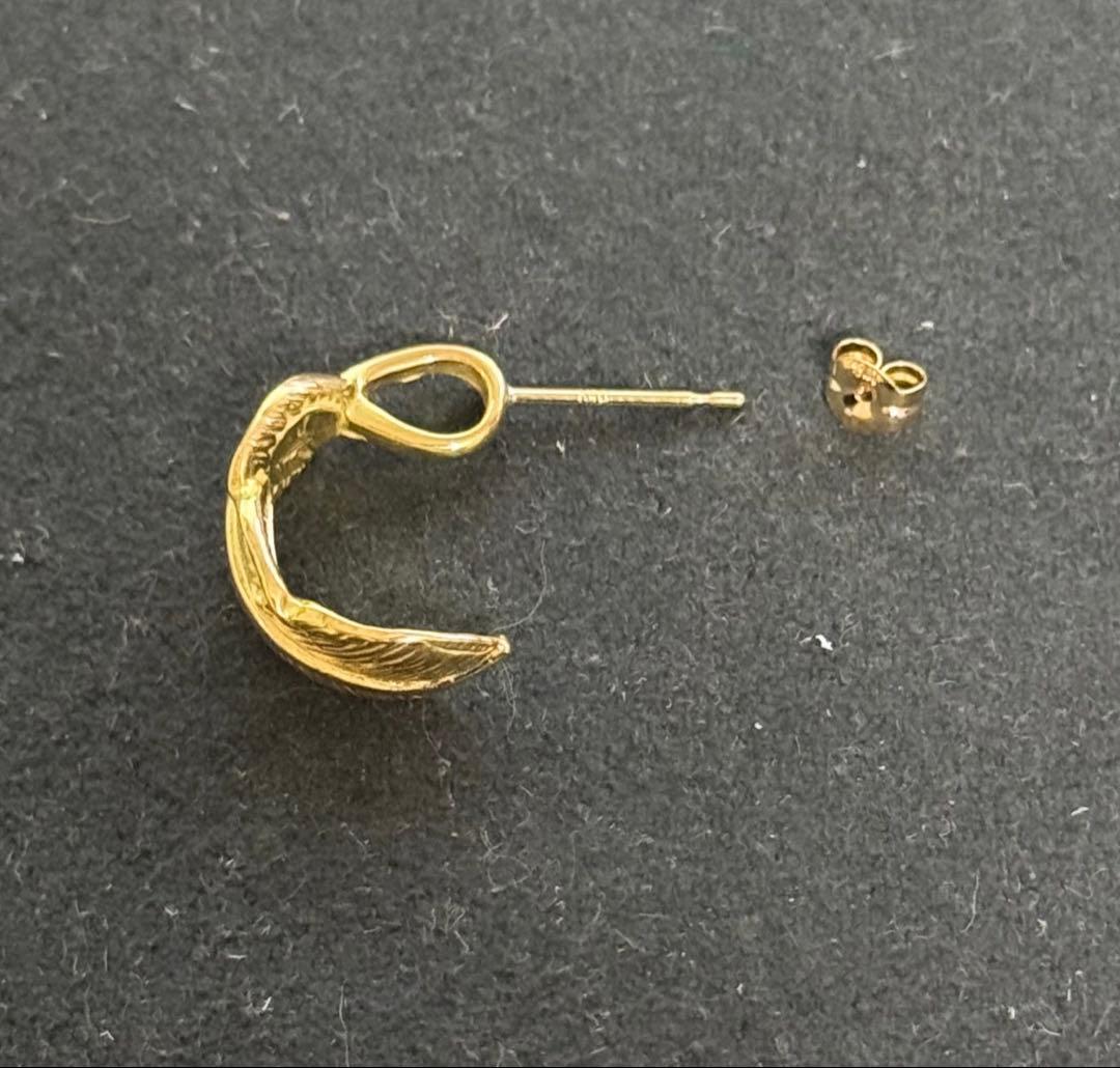 タディアンドキング k18 フェザー ピアス 左耳用 TADY&KING