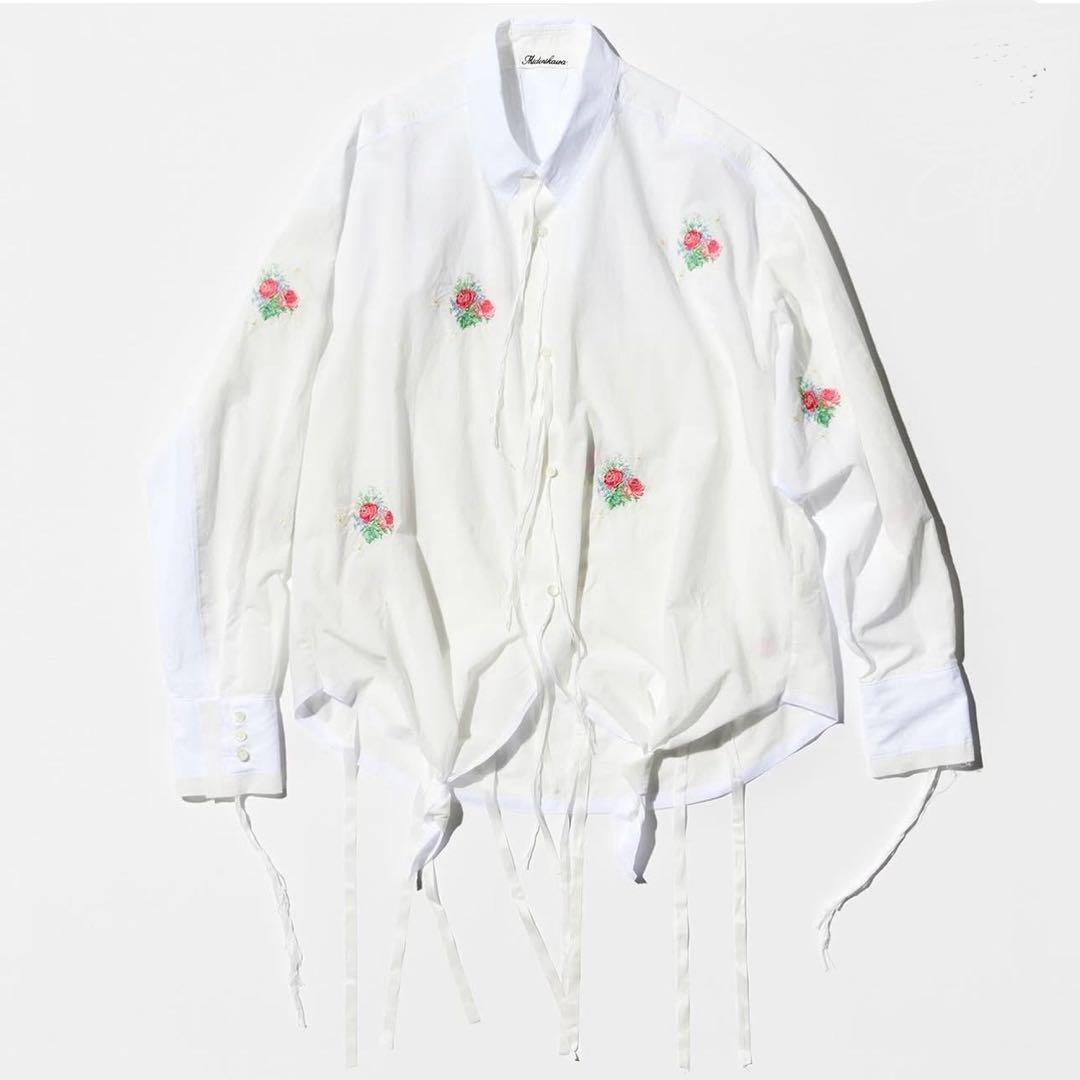 トップス Midorikawa Rose White Shirt VELVET