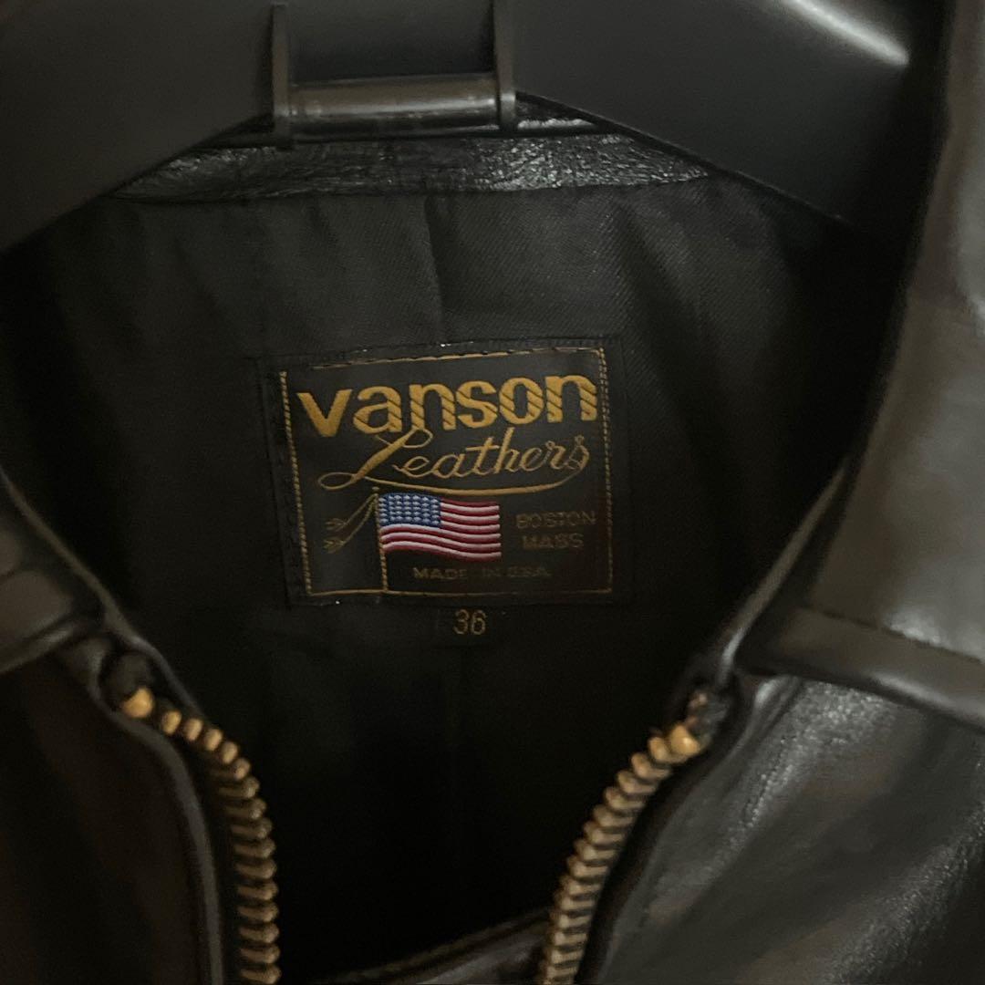 vanson レザージャケット シングルライダース 36