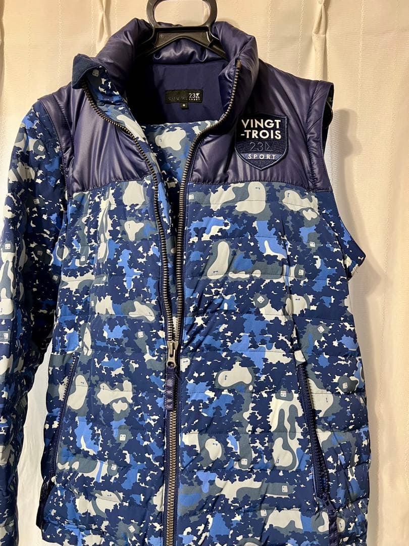 23区 GOLF ゴルフ 軽量防寒着上下 2way ジャケットダウン90% M