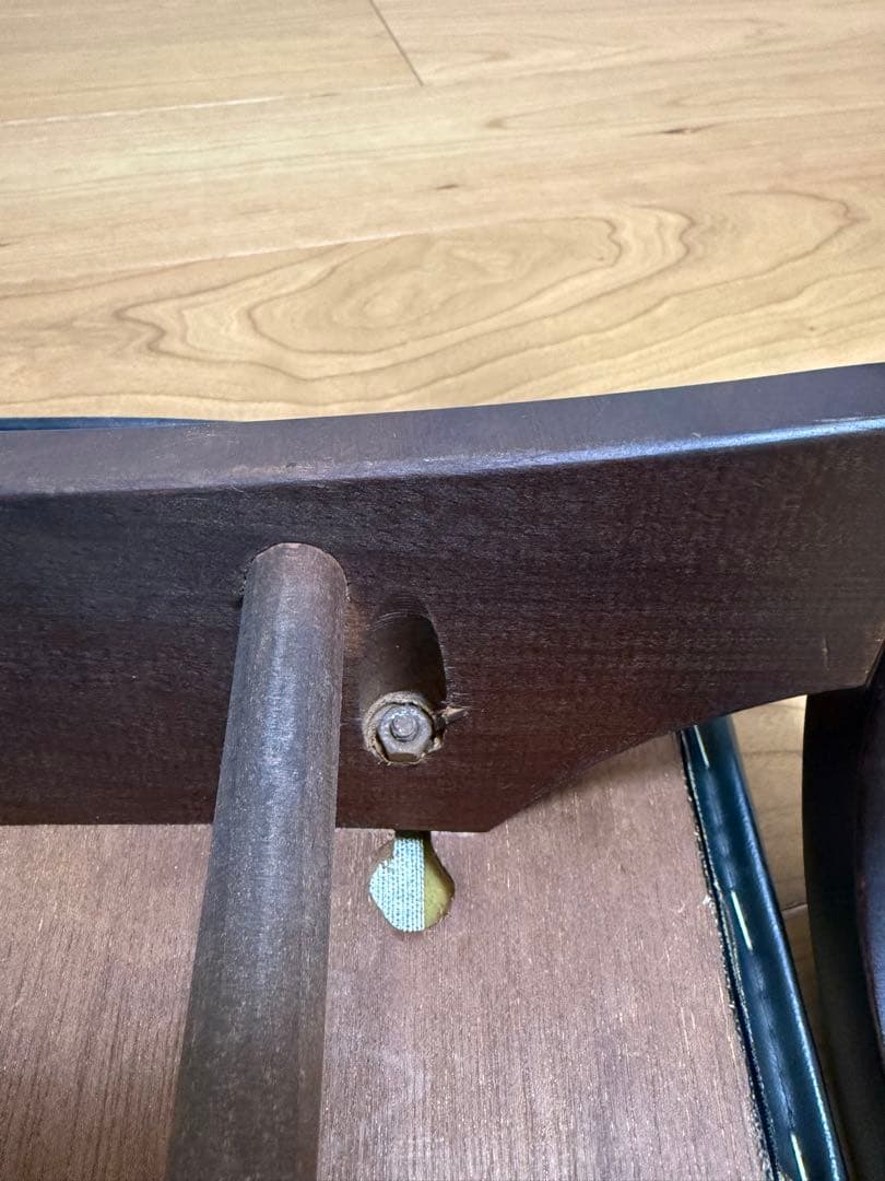 秋田木工　曲げ木スタッキングスツール　黒　椅子　アンティーク剣持勇　ビンテージ