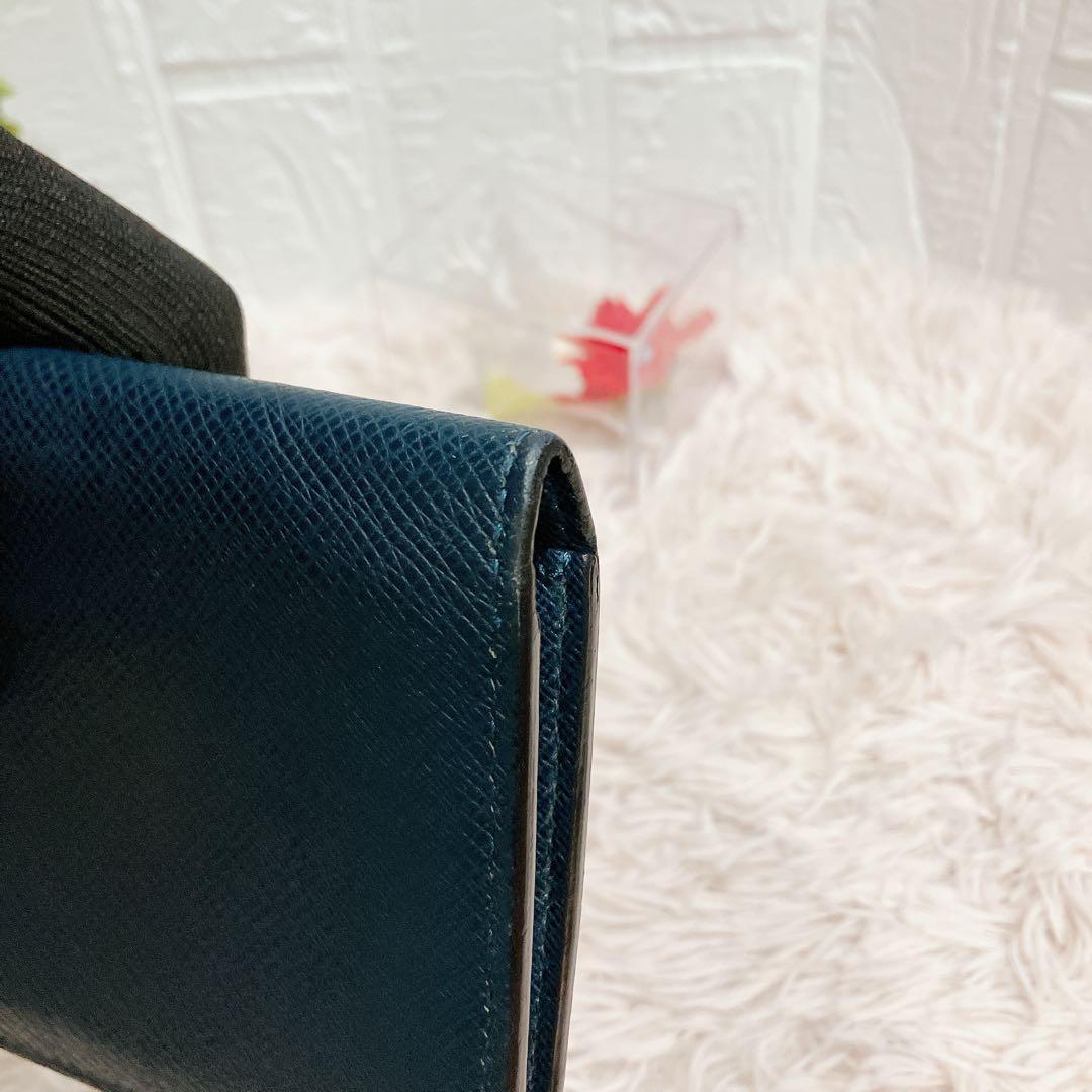 美品 ルイヴィトン タイガ ポルトフォイユ ブラザ 長財布 二つ折り ネイビー