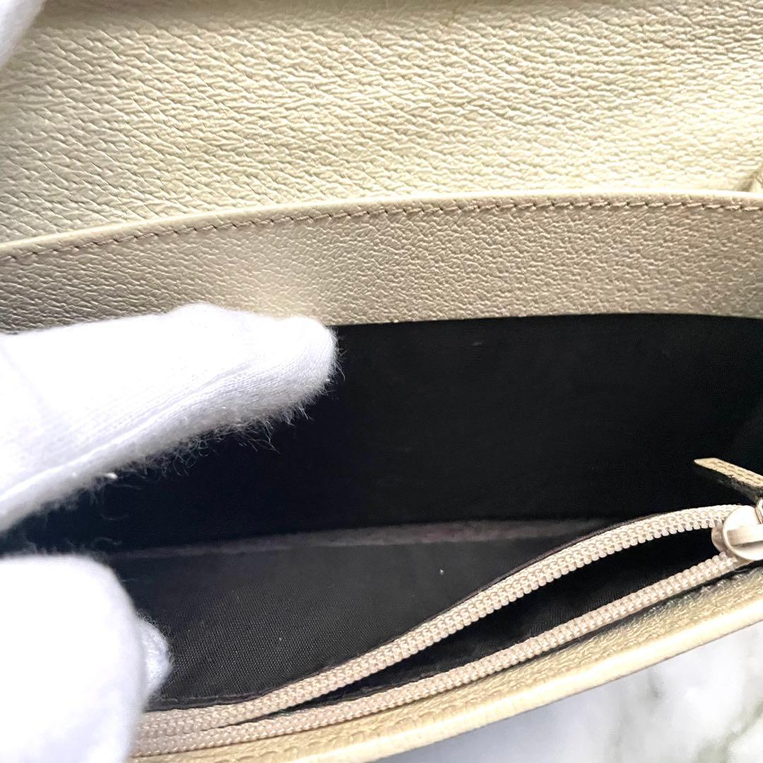 GUCCI グッチ 長財布 GGキャンバス ロゴプレート 折り財布 0115-⑧