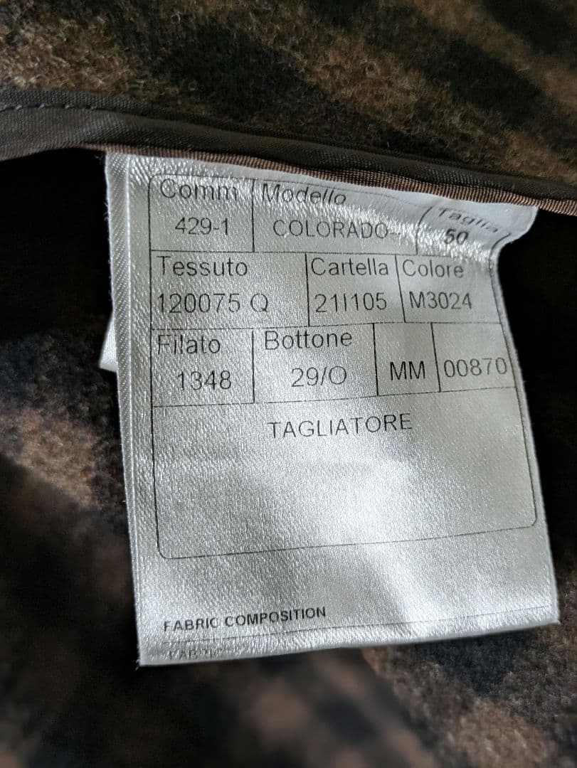 タリアトーレ メンズチェスターコート COLORADO ブラウン 50 本切羽