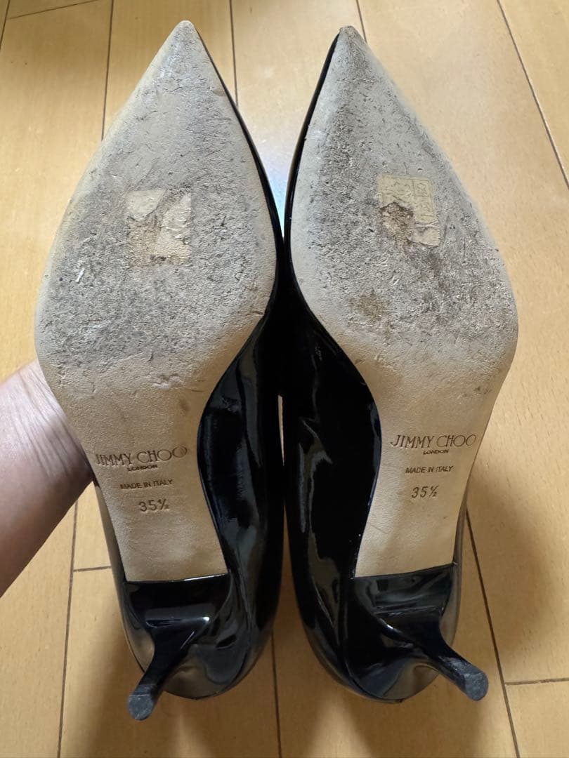 JIMMY CHOO ブラック ポインテッドトゥパンプス 35 1/2