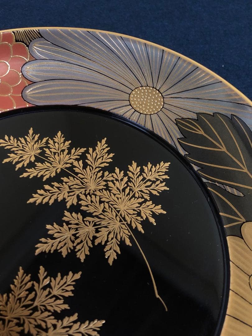 《R》輪島塗 菊蒔絵 銘々皿5客 大向高洲堂造 木箱 251222か2