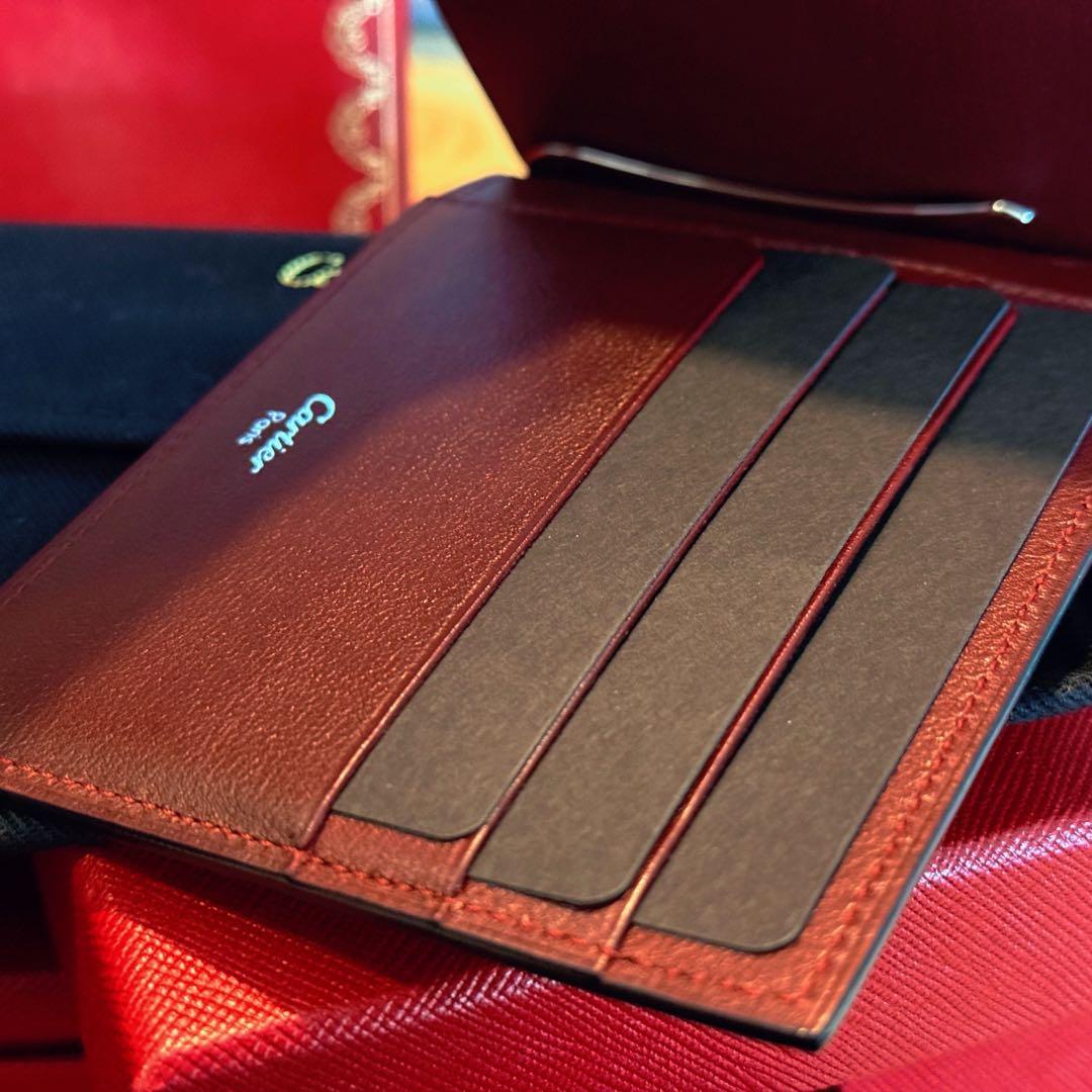 Cartier マネークリップ 2つ折り 財布 カード入れ ブラック マストドゥ