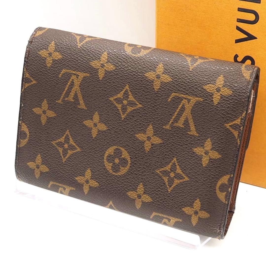 ルイヴィトン ポルトトレゾールエテュイパピエ モノグラム 三つ折り財布