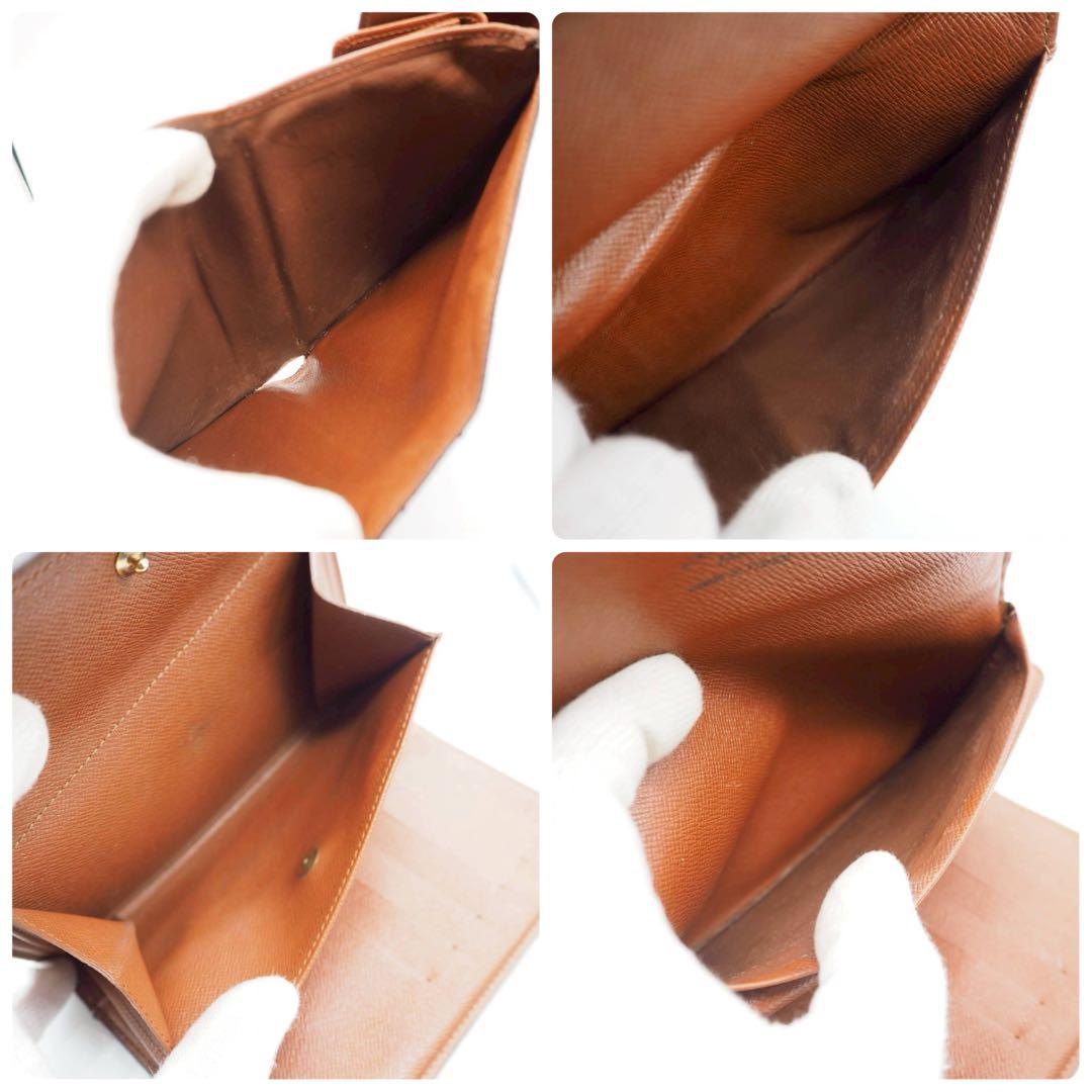 ルイヴィトン ポルトトレゾールエテュイパピエ モノグラム 三つ折り財布