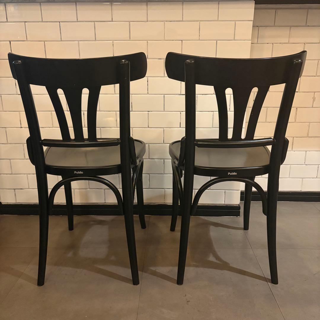 Public ベントウッドチェア 2脚セット　TON アンティーク　店舗