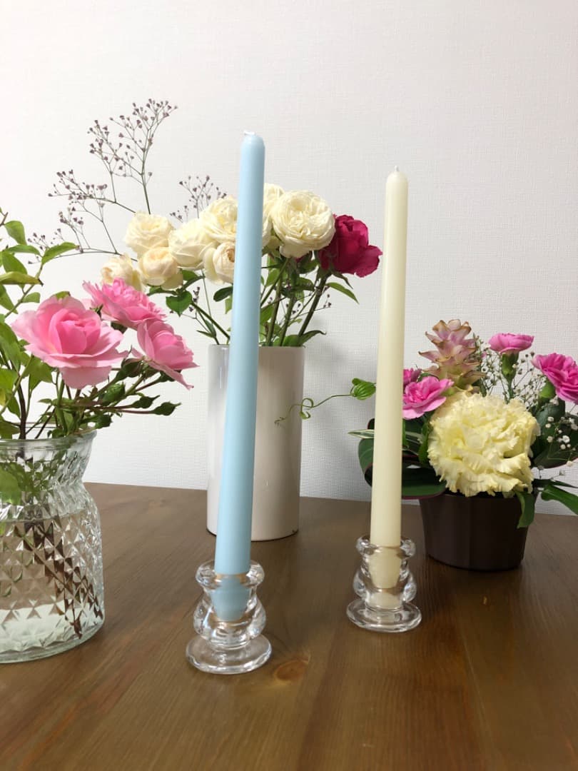 テーパーキャンドル、キャンドルホルダー