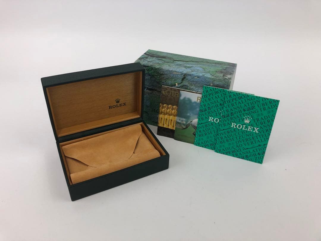 チ*認様 ロレックス　空き箱　外箱　内箱　小冊子　グリーン