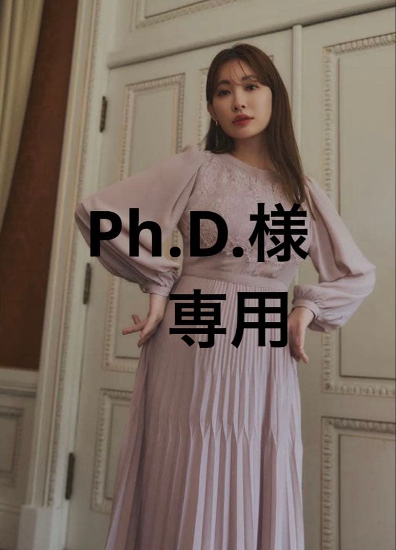 【新品未使用】Vol.1 Pleated Chiffon Lace Dress