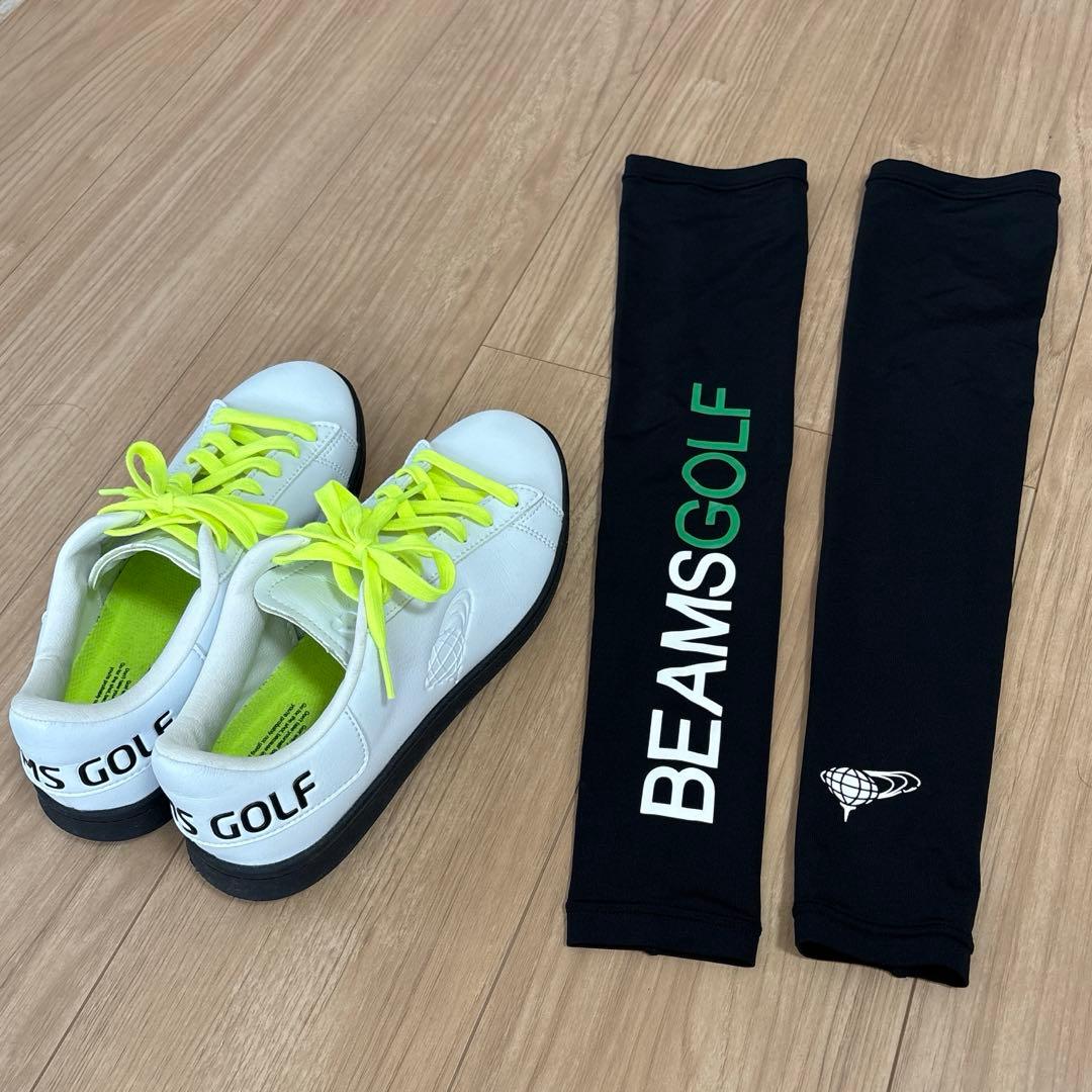 ビームスゴルフ　シューズ、腕カバーセット