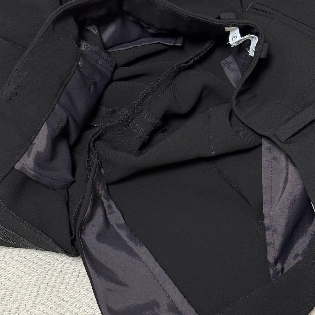 極美品 PLST プラステ 洗える トリアセブレンド ノーカラー パンツスーツ