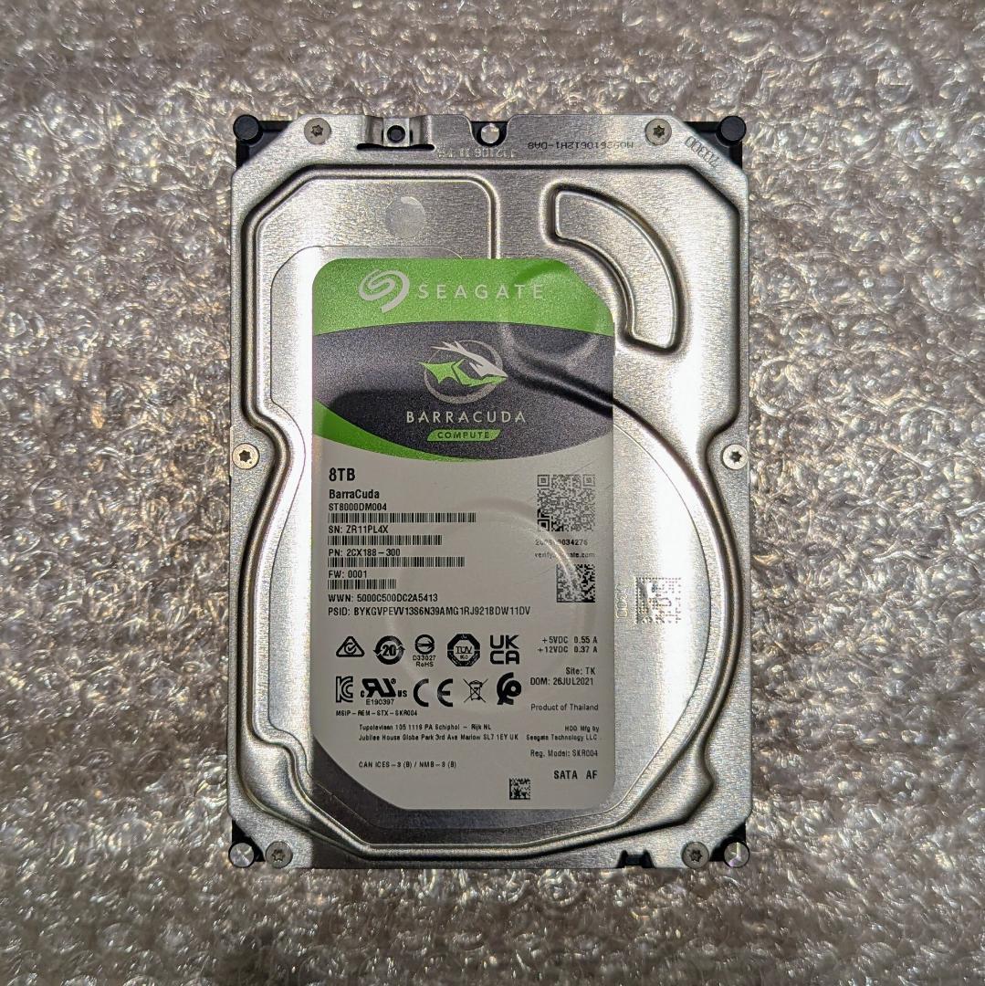 Seagate BarraCuda ST8000DM004 8TB 内臓HDD