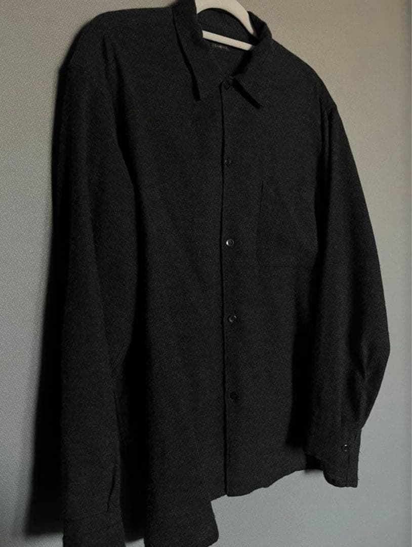COMOLI カシミヤ和紙 オープンカラーシャツ