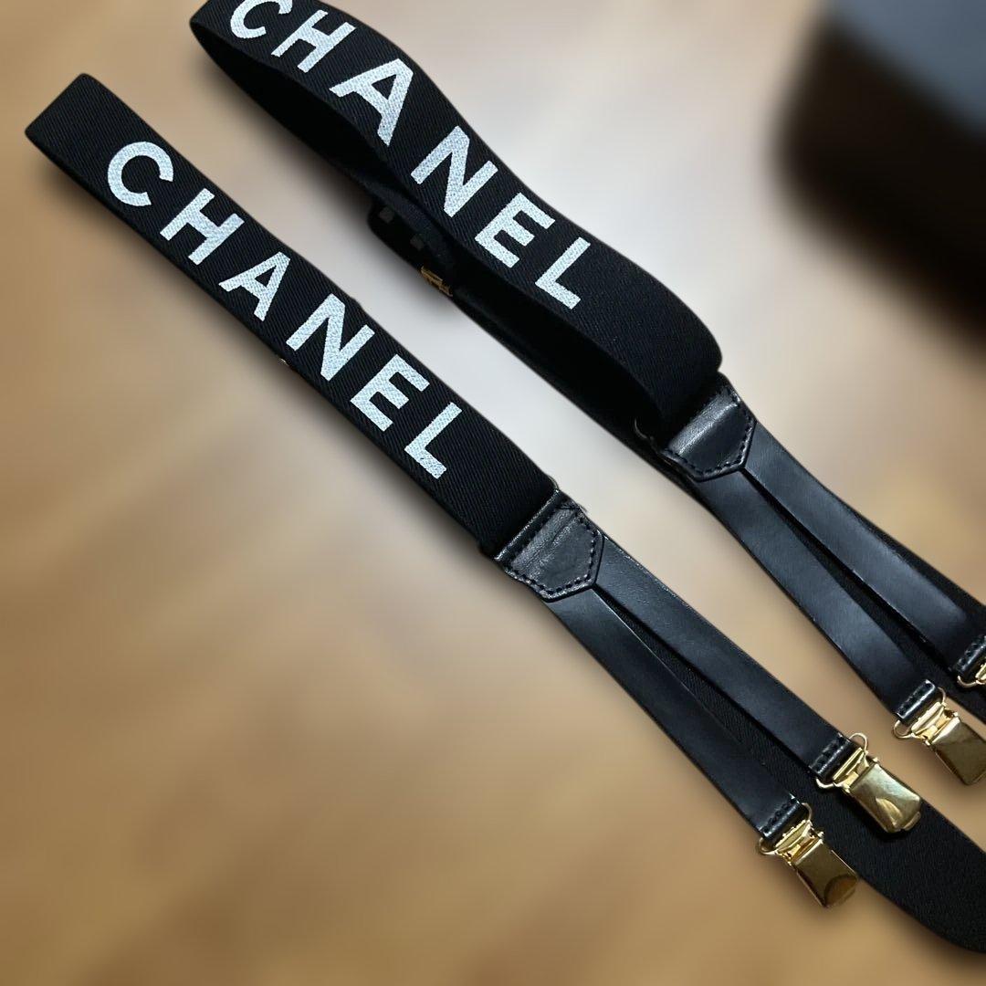 シャネル⭐︎CHANEL⭐︎ビンテージ　人気サスペンダー　黒