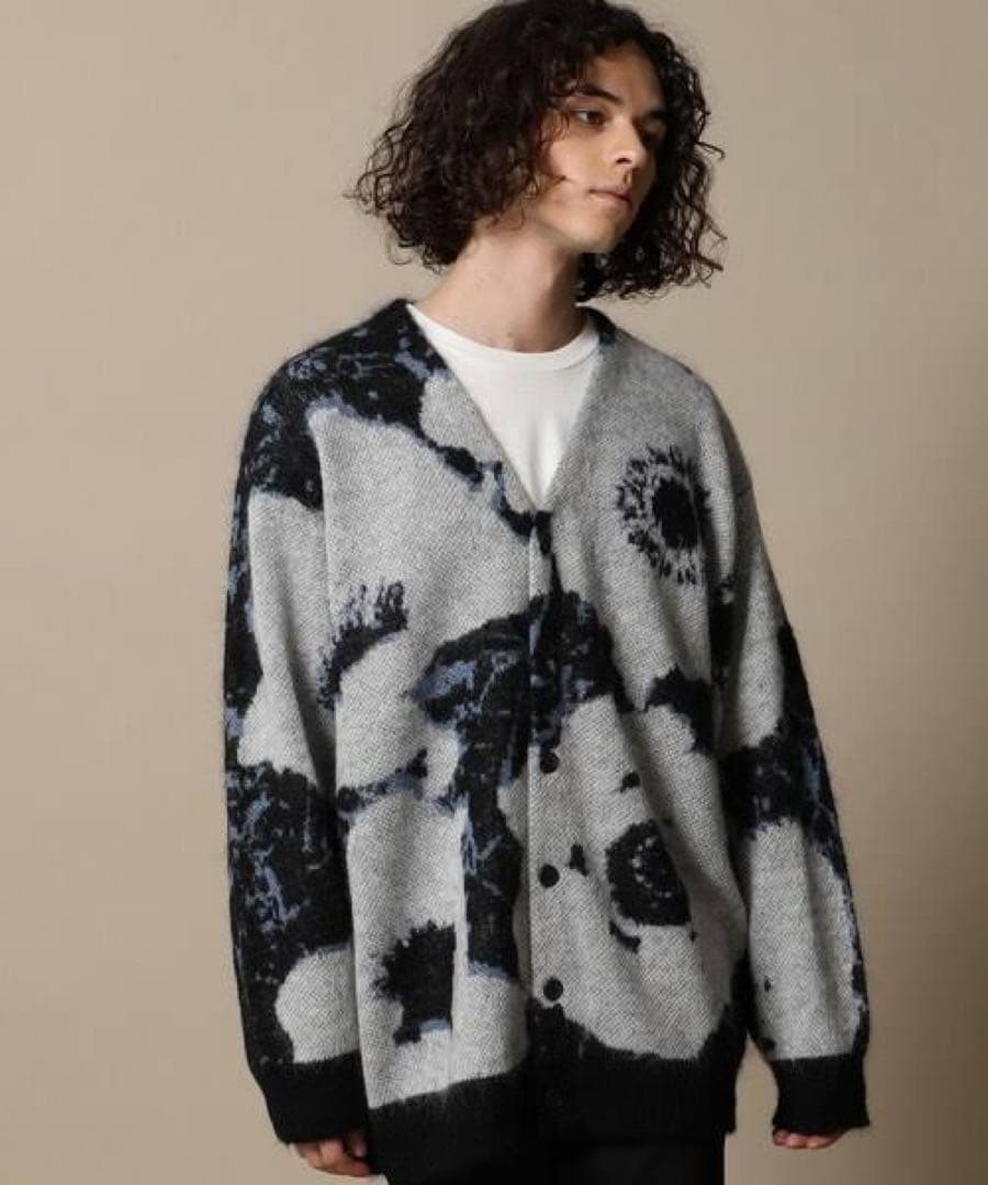 【LAD MUSICIAN】19AW モヘアダブルジャガードカーディガン 44
