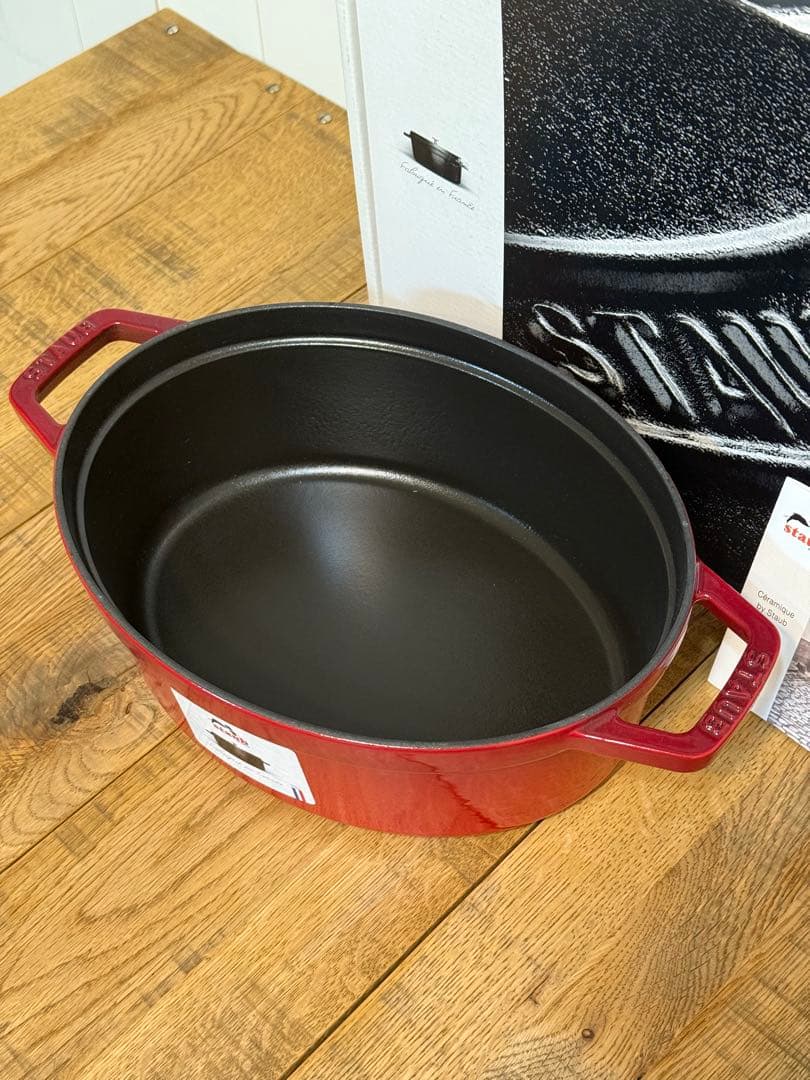 新品 ストウブ ピコ・ココット オーバル 27cm チェリー 40509-846