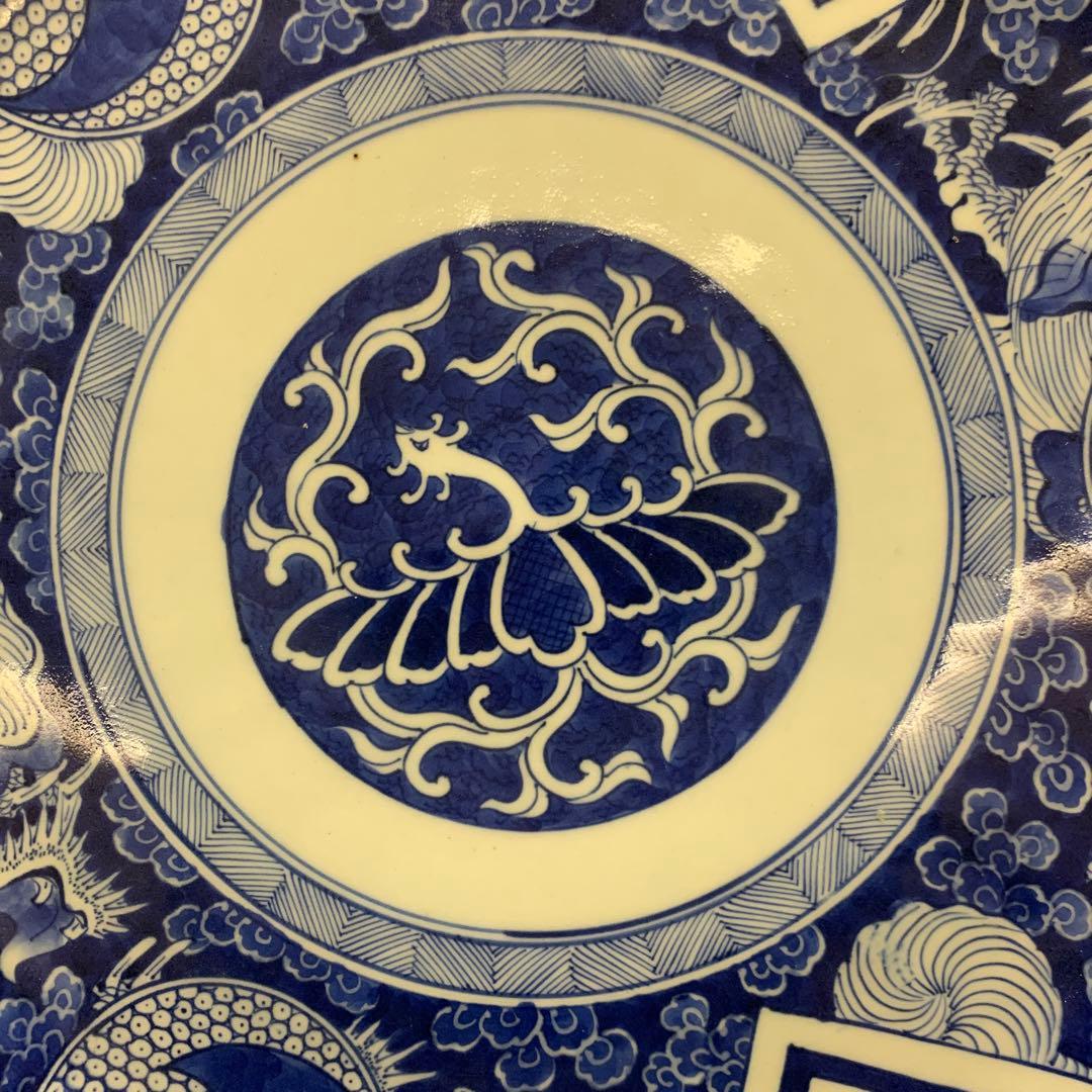 【厄除招福】　伝説の霊獣・神獣　鳳凰と龍・巴紋と稲妻紋　50cm