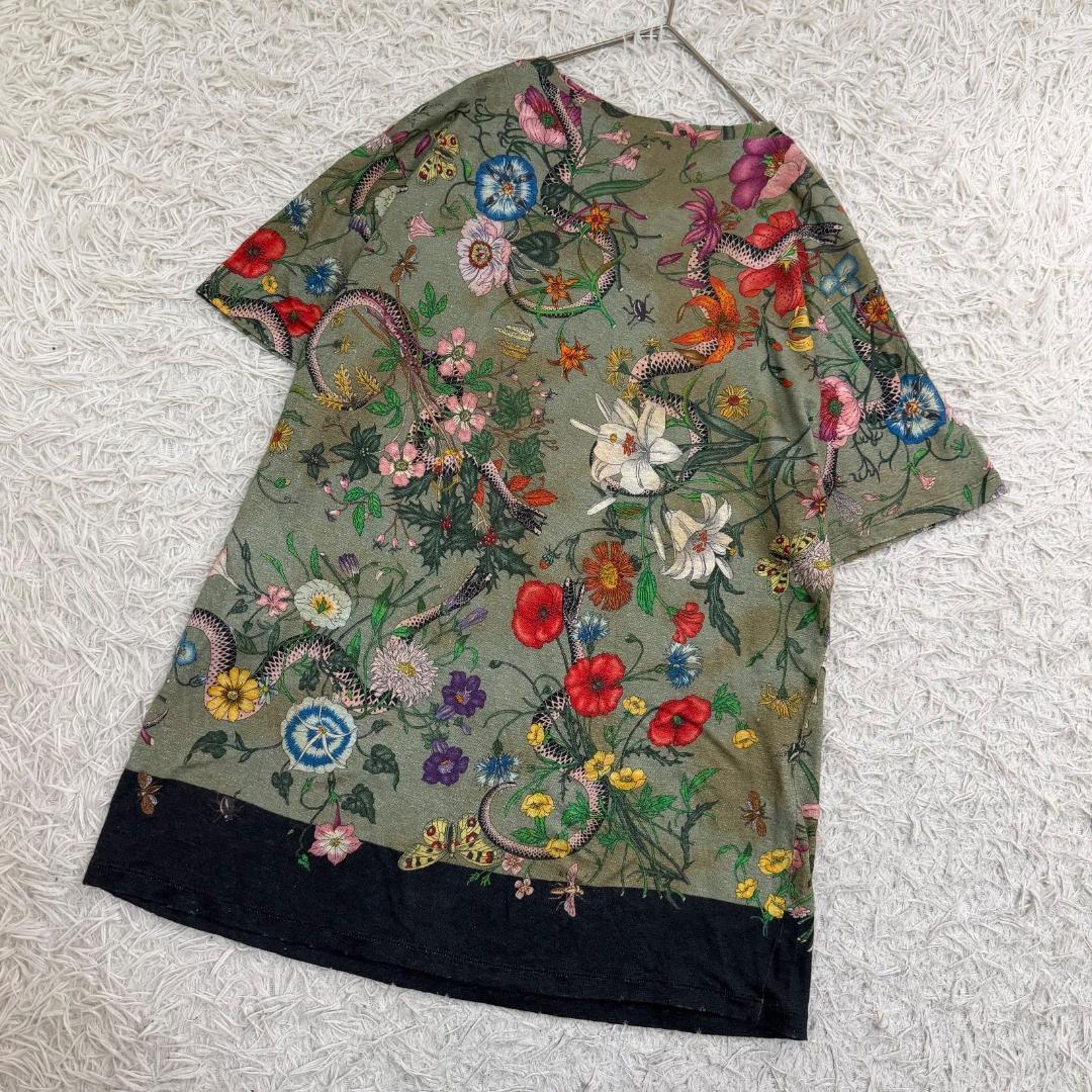 16725✨GUCCI 17AW Flora Snake Print Tシャツ