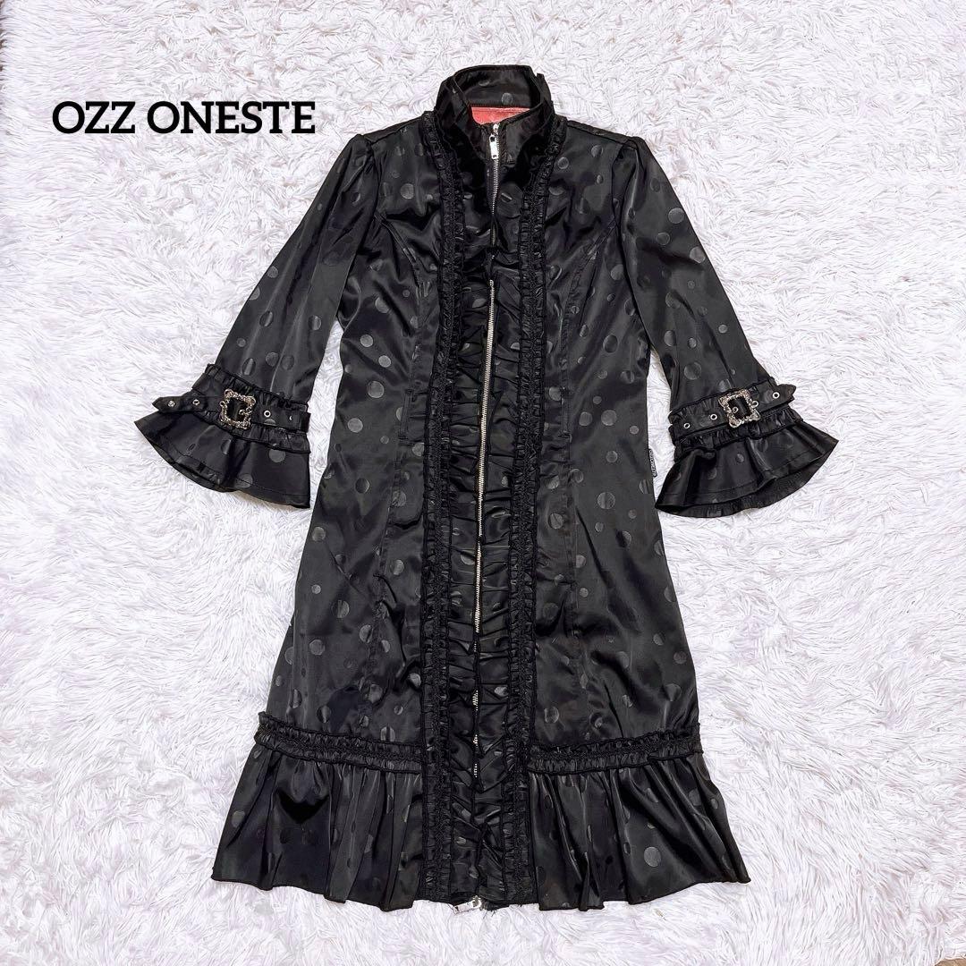 OZZ ONESTE ドット レース トレンチ コート ワンピース ハイネック