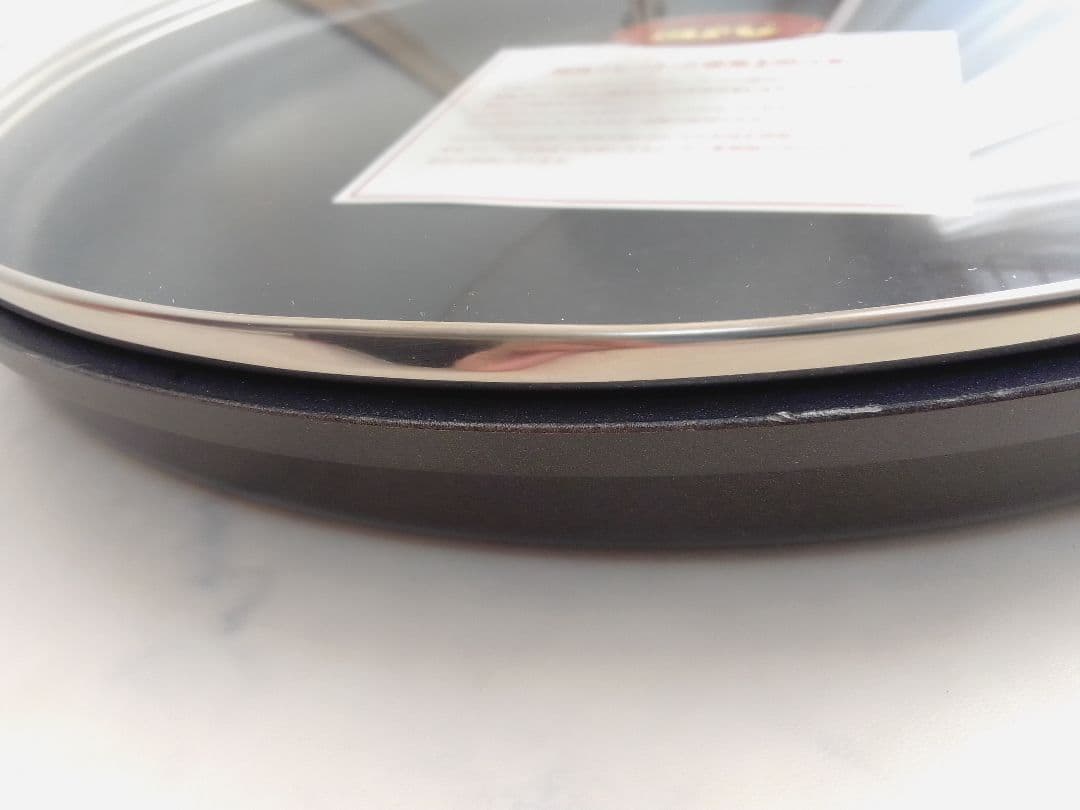 訳あり未使用 MFG 焼物プレート 32cm ガラス蓋 ラジエントヒーター 鍋