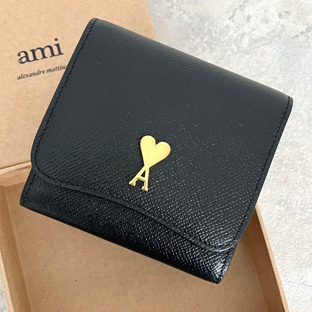 未使用✨AMI PARI 二つ折り財布 PARIS PARIS レザー ハート