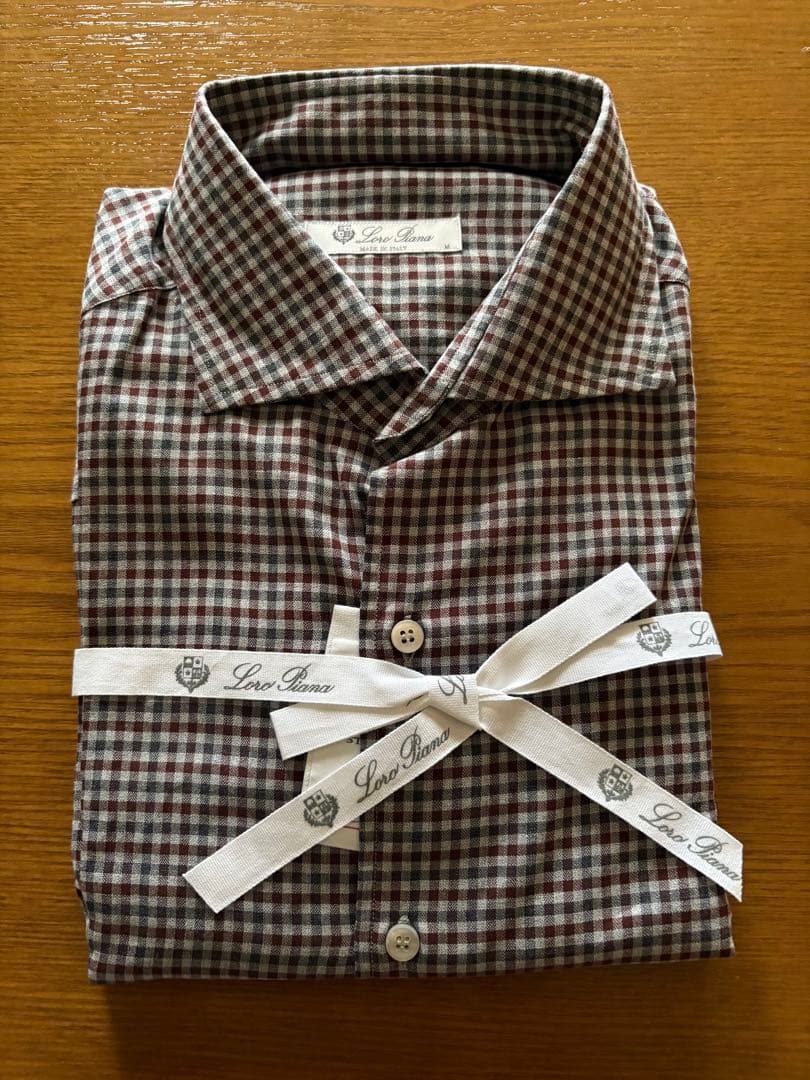 新品：LoroPiana（ロロピアーナ）コットンシャツ　Mサイズ
