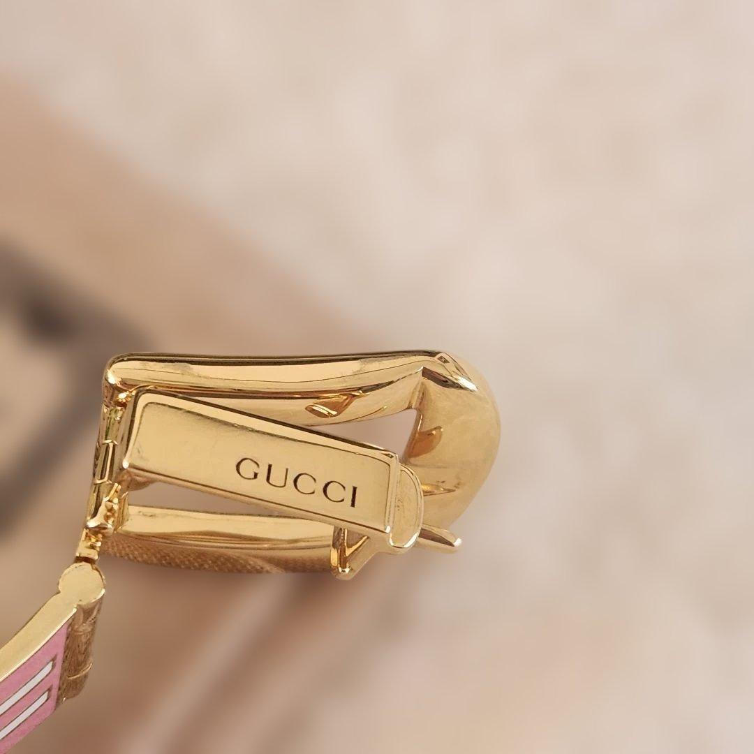 希少GUCCI バンドデザイン 100周年限定　ブレスレット ピンク