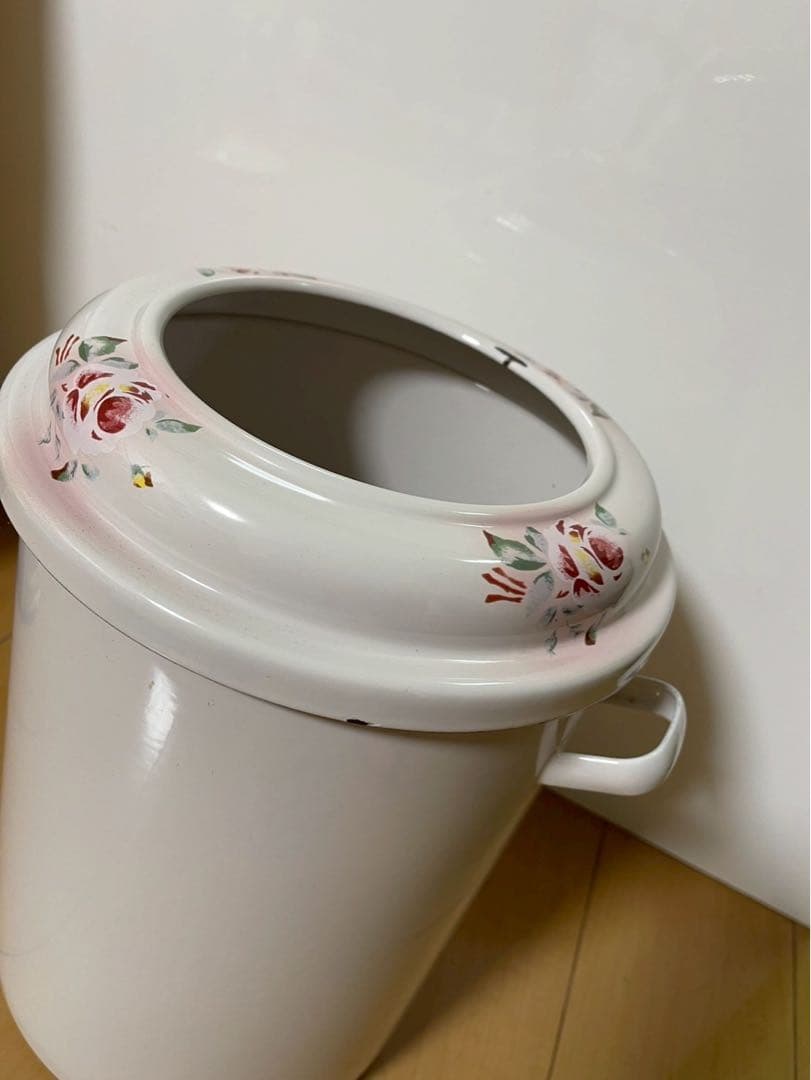 【お値下げ】イマン　ホーロー　トラッシュ缶　収納箱