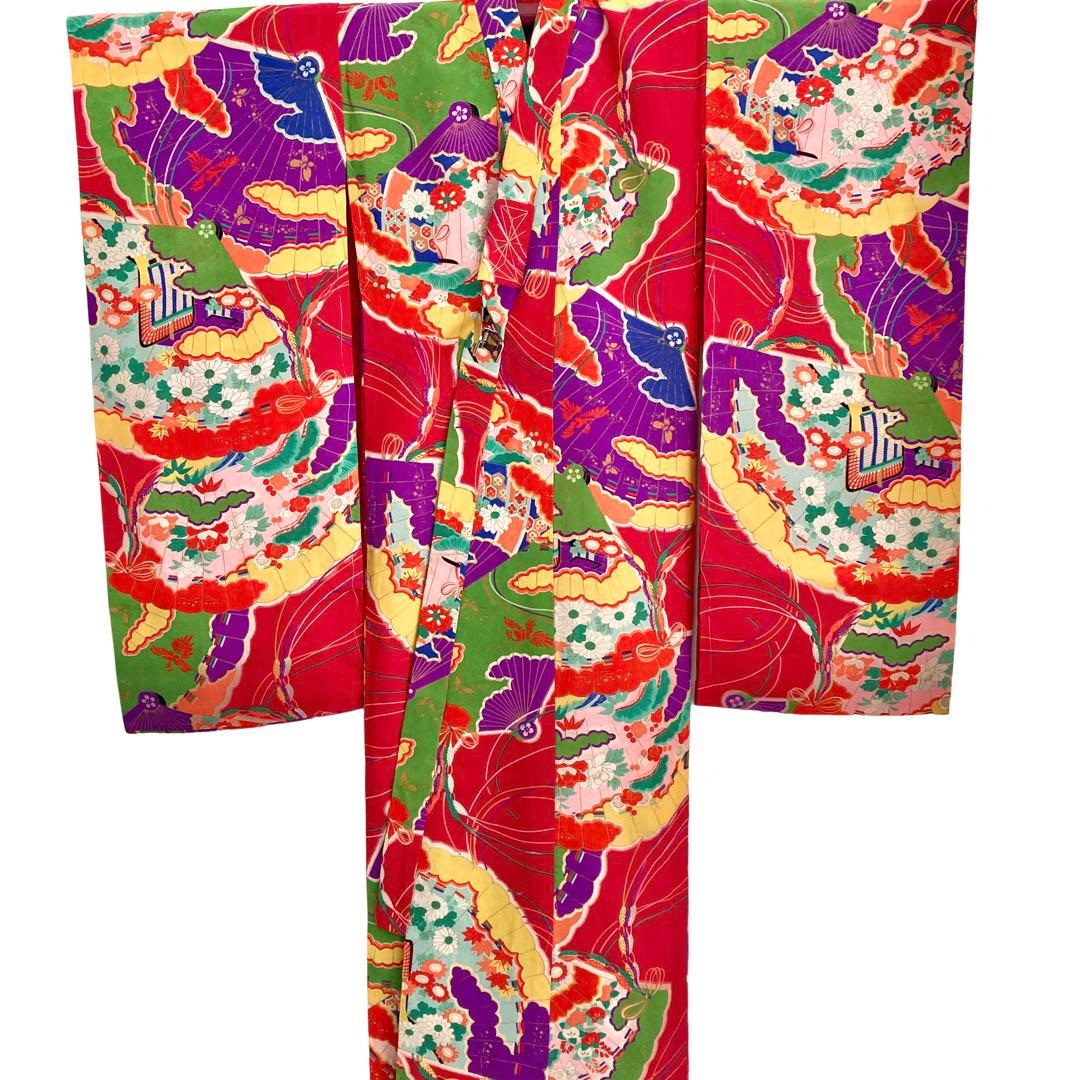 アンティーク　女の子　子供着物　七五三　アンティーク着物　3歳　NO6