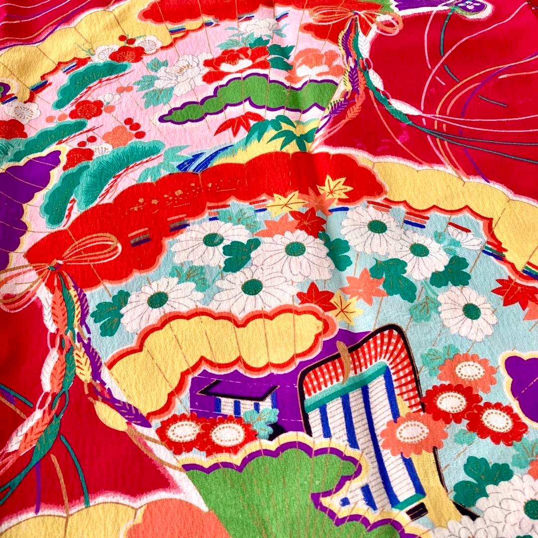 アンティーク　女の子　子供着物　七五三　アンティーク着物　3歳　NO6