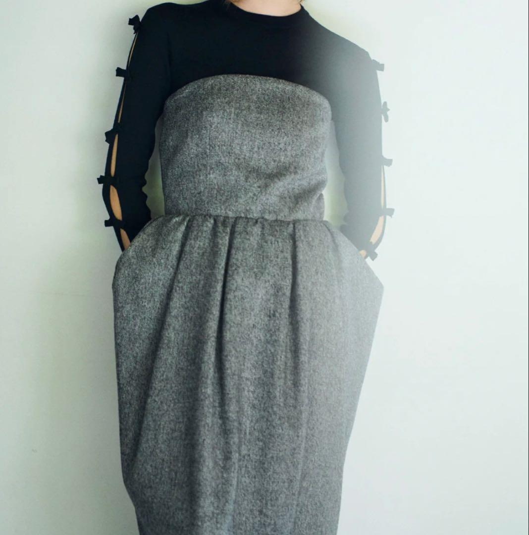 cygne シーニュ オープンリボンニット 美品 0 black