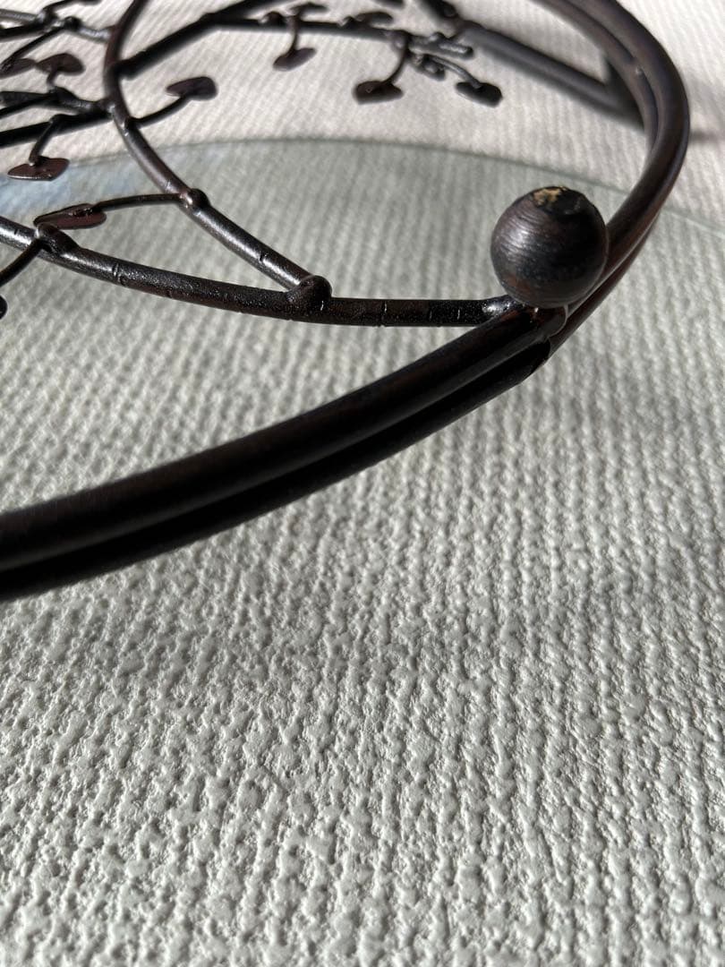 アイアントレイ　ガラスフラットトレイ